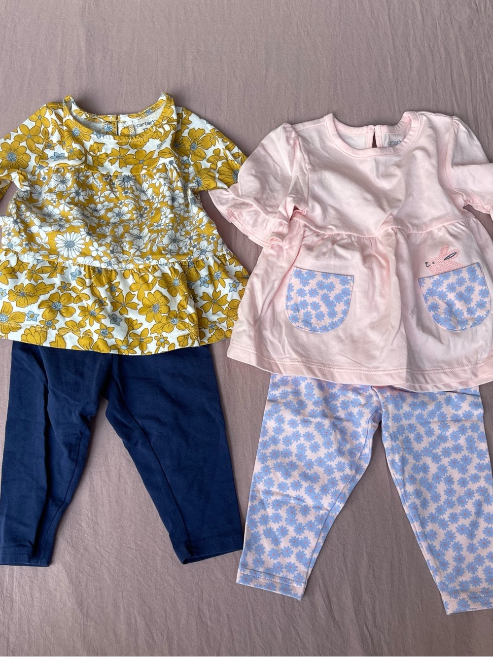 Girls' Mixed-Print Summer Dress (Blue Red Floral Stripe Cream) 12M - Picture 10 of 14